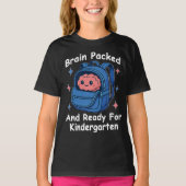 “Brain Packed and Ready For Kindergarten” Brain T-shirt (Voorkant)