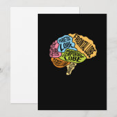 Brain Parts Surgery Doctor Neurology Surgeon Graph Bedankkaart (Voorkant / Achterkant)