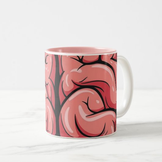 Brain Pattern Coffee Mug Tweekleurige Koffiemok (Voorkant rechts)