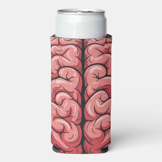Brain Pattern Foam Can/Bottle Cooler (Seltzer Voorkant)