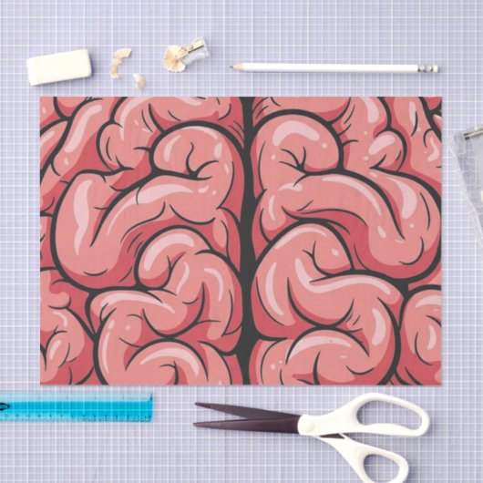 Brain Pattern Tissue Paper Tissuepapier (Craft)