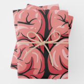 Brain Pattern Wrapping Paper Flat Sheet Set (In situ)