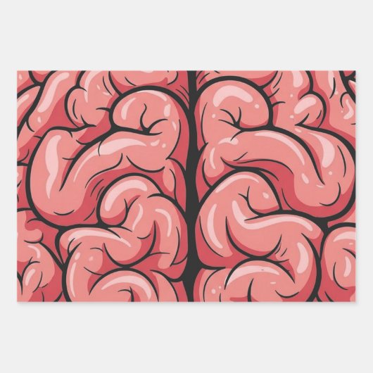 Brain Pattern Wrapping Paper Flat Sheet Set (Voorkant)