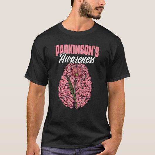 Brain PD Patients Tulips Parkinson's Disease Warri T-shirt (Voorkant)