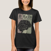 Brain Periodic Table Elements Neurologist Retro Ne T-shirt (Voorkant)