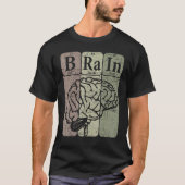 Brain Periodic Table Elements Neurologist Retro Ne T-shirt (Voorkant)