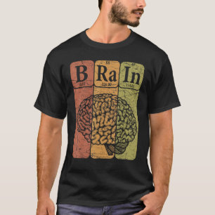 Brain Periodic Table Elements Neuroloog Retro nie T-shirt