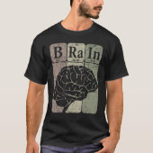 Brain Periodic Table Elements Neuroloog Retro nie T-shirt (Voorkant)