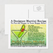 Brain Pickle Halloween Martini Recept Briefkaart (Voorkant / Achterkant)