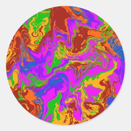 Brain Porridge in het Abstract Ronde Sticker (Voorkant)