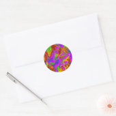 Brain Porridge in het Abstract Ronde Sticker (Envelop)