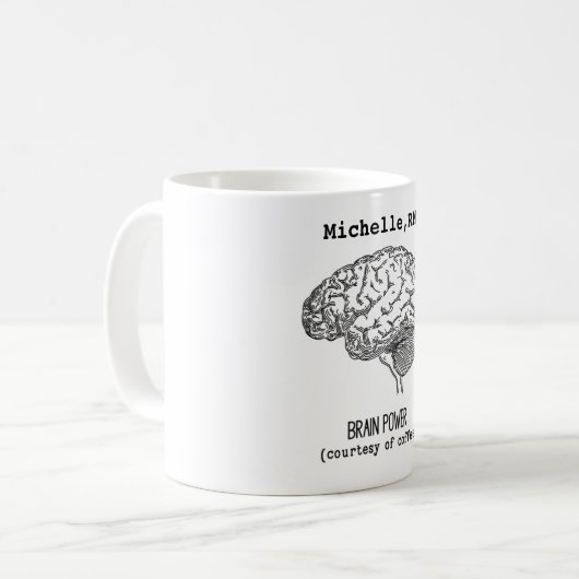 Brain Power Foto van de Mok van koffie (Voorkant links)