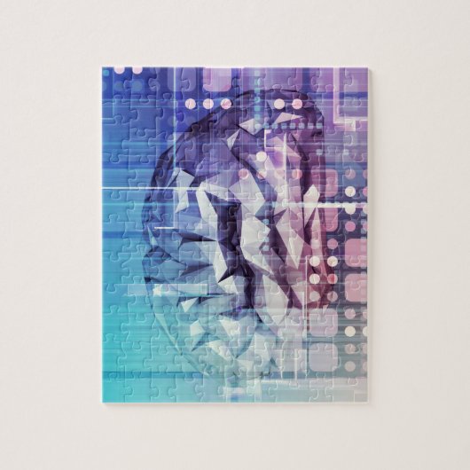 Brain Processor van een menselijk denken- en geheu Legpuzzel (Verticaal)