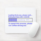 Brain Progress Bar Sterke Coffee Geek Humor Muismat (Met muis)