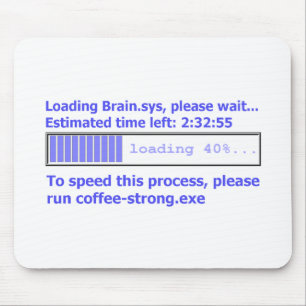 Brain Progress Bar Sterke Coffee Geek Humor Muismat