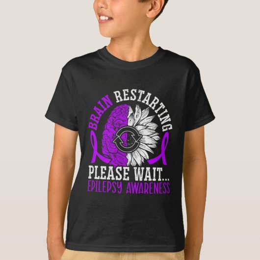 Brain Restarting Please Wait Epileptic Epilepsy Aw T-shirt (Voorkant)