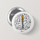 Brain Ronde Button 5,7 Cm (Voorkant /achterkant)