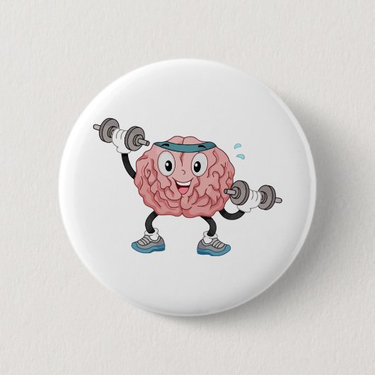 Brain. Ronde Button 5,7 Cm (Voorkant)
