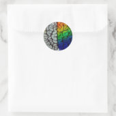 Brain Ronde Sticker (Tas)