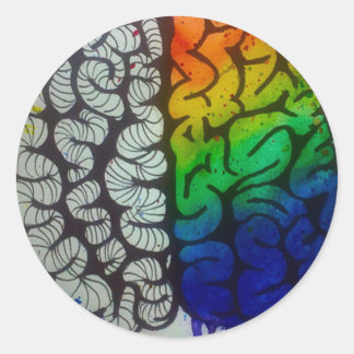 Brain Ronde Sticker