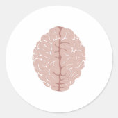 Brain Ronde Sticker (Voorkant)