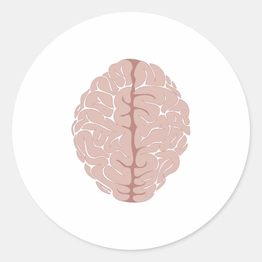 Brain Ronde Sticker (Voorkant)