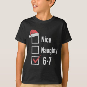 Brain Rot 6-7 Meme Leuk Stout 67 Kerst Grappig T-shirt