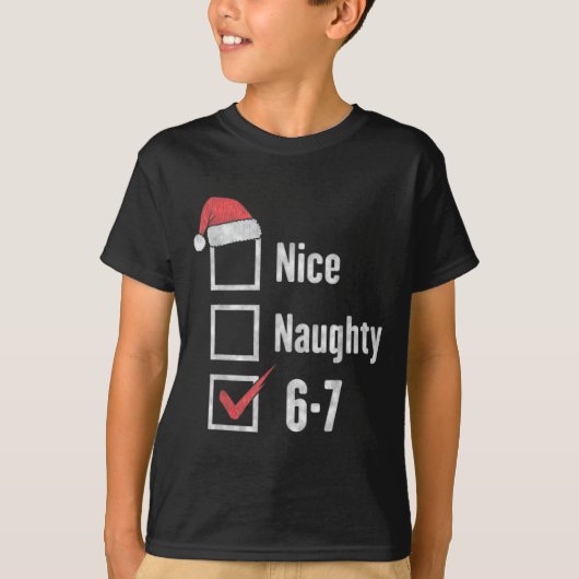 Brain Rot 6-7 Meme Leuk Stout 67 Kerst Grappig T-shirt (Voorkant)