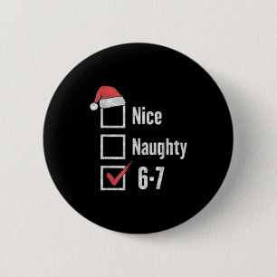 Brain Rot 6-7 Meme Leuk Stout 67 Kerstmis Grappig Ronde Button 5,7 Cm