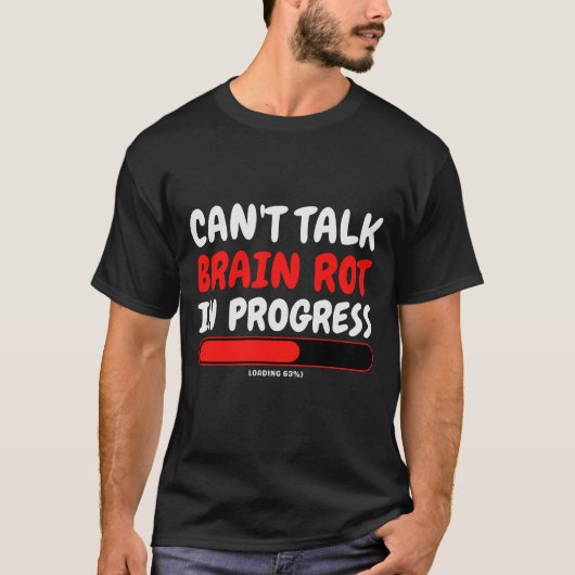 Brain Rot Shirt voor kinderen Brainrot Woord van h (Voorkant)