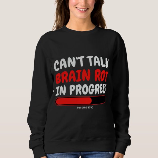 Brain Rot Shirt voor kinderen Brainrot Woord van h (Voorkant)