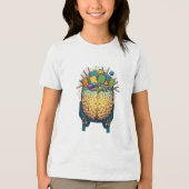 Brain Rugzak Schoolboeken Tri-Blend Shirt (Voorkant)