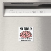 Brain Silent Treatment Funny Fridge Magnet (Insitu (Vaatwasser))