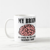 Brain Silent Treatment Funny Mug Koffiemok (Links)