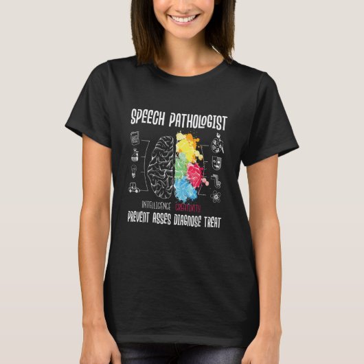 Brain Speech Patholoog Speech Therapist Patholo T-shirt (Voorkant)