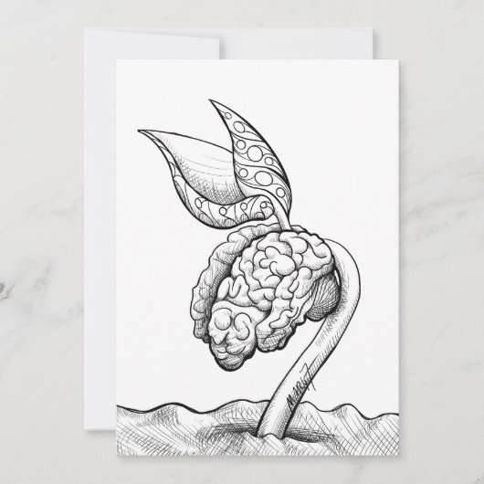 'Brain Stem' - 5x7 kaartprint Bedankkaart (Voorkant)
