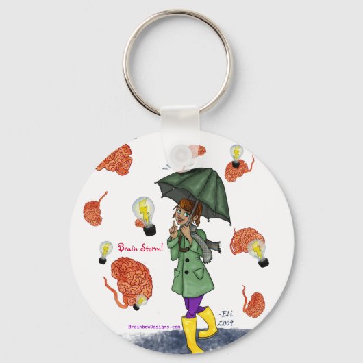 Brain Storm! Button Sleutelhanger (Voorkant)