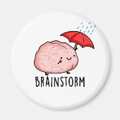 Brain Storm Funny Anatomy Pun Magneet (Voorkant)