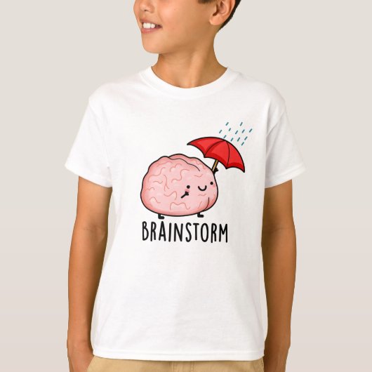 Brain Storm Funny Anatomy Pun T-shirt (Voorkant)