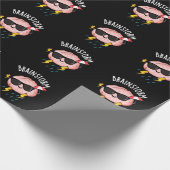 Brain Storm Funny Weather Pun Dark BG Cadeaupapier (Hoek)