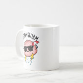 Brain Storm Funny Weather Pun Koffiemok (Voorkant links)