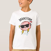 Brain Storm Funny Weather Pun T-shirt (Voorkant)