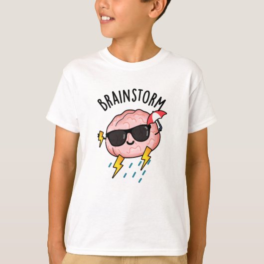 Brain Storm Funny Weather Pun T-shirt (Voorkant)