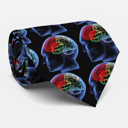 Brain Stropdas - Meerkleurig (Opgerold)