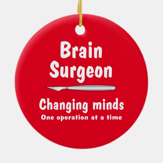 Brain Surgeon Keramisch Ornament (Achterkant)
