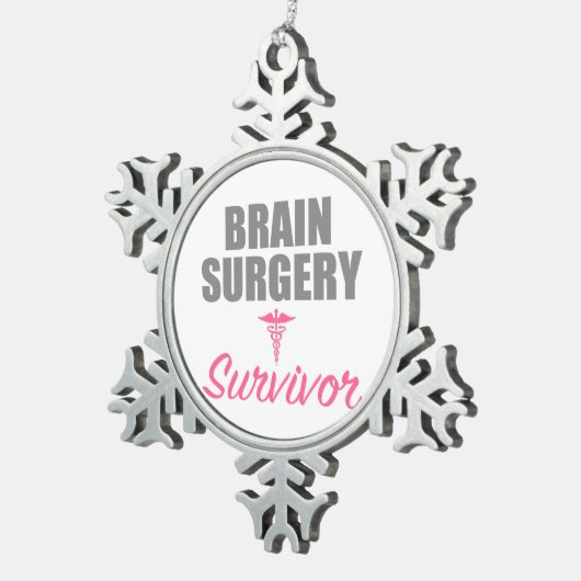 Brain Surgery Tin Sneeuwvlok Ornament (Rechts)