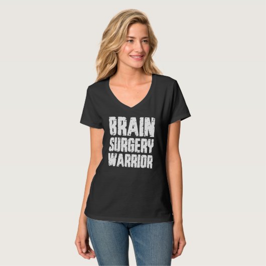 Brain Surgery Warrior Get Well Recovery T-shirt (Voorkant volledig)