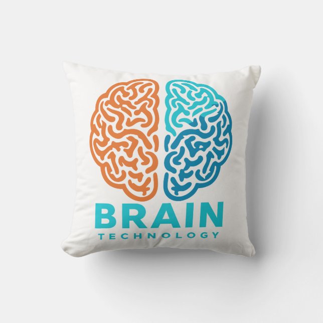Brain Technologie - Gespleten Hemisferen Geest Kussen (Voorkant)