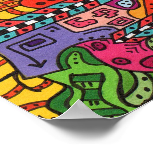 Brain Terrain #37 Abstract Art Mini Poster (Hoek)