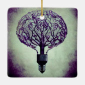 Brain Tree Lightbulb Keramisch Ornament (Achterkant)